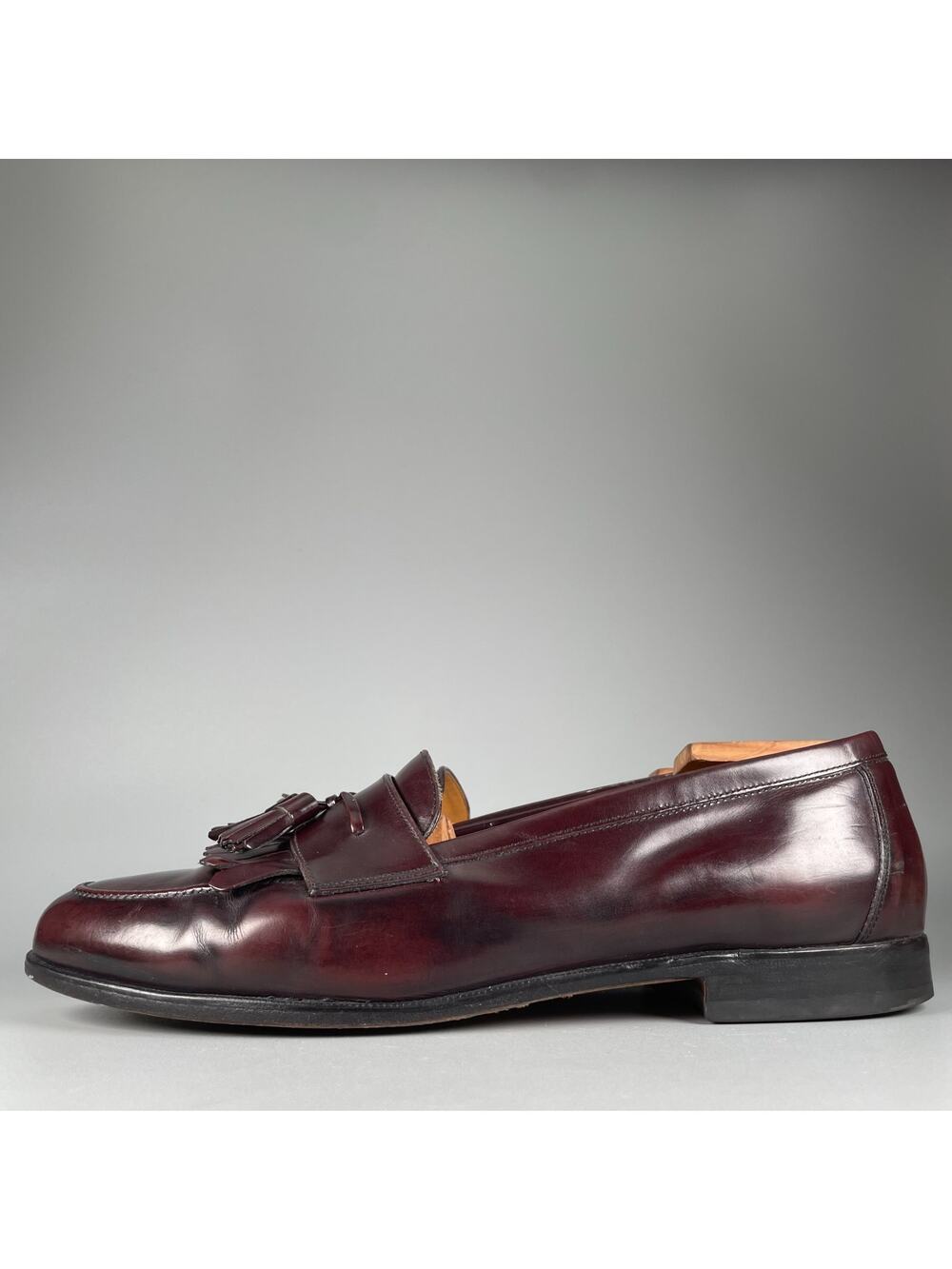 Mezlan Santander Men's 11.5 Burgundy Leather Kiltie Tassel Loafer Dress Shoe EUC